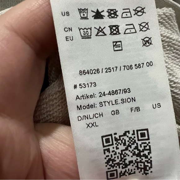 Brax Men’s XXL Cream Gray Sion Organic Cotton Long Sleeve quarter zip Sweater B3 - Picture 6 of 7